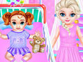 Jogo Dia de carinho da pequena Elsa  online