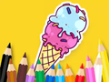 Jogo Livro para colorir: sorvete legal  online