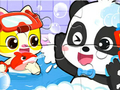 Jogo Quebra-cabeça: Hora do Banho do Bebê Panda  online