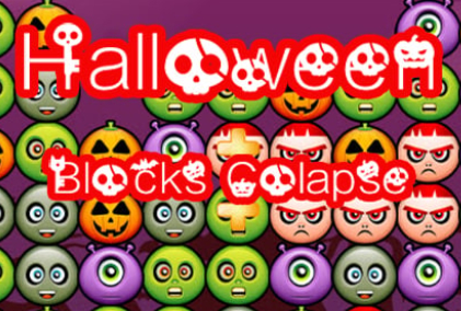 Jogo Colapso do bloco de Halloween  online