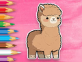 Jogo Livro para colorir: Alpaca fofa  online