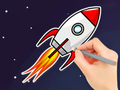 Jogo Livro para Colorir: Foguete Voador  online