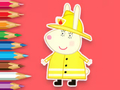 Jogo Livro para colorir: Coelho Bombeiro  online