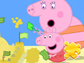 Jogo Quebra-cabeça: Peppa Pig fazendo areia  online