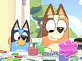Jogo Quebra-cabeça: Dia de Colorir da Família Bluey  online