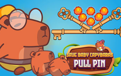 Jogo Salve o alfinete de puxar capivaras do bebê  online