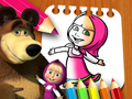 Jogo Livro para colorir Masha e o Urso  online