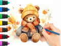 Jogo Livro para colorir: Urso de outono  online