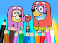 Jogo Livro para colorir: Vovós Bluey Flossing  online