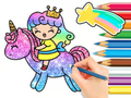 Jogo Livro para colorir: Princesa Unicórnio  online