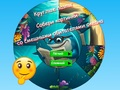 Jogo Quebra-cabeça redondo, colete fotos de habitantes engraçados do oceano  online