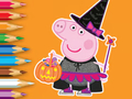 Jogo Livro para colorir: Peppa Pig Halloween  online