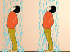 Jogo Encontre garota com capa de chuva  online