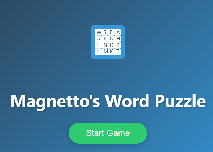 Jogo Quebra-cabeça de palavras de Magnetto  online