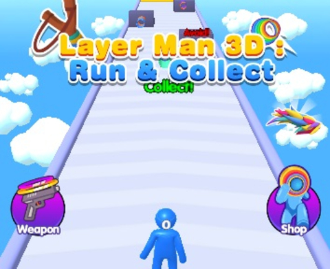 Jogo Camada Man 3d Run Coletar  online