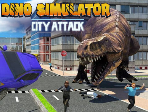 Jogo Ataque da cidade de simulador dino online