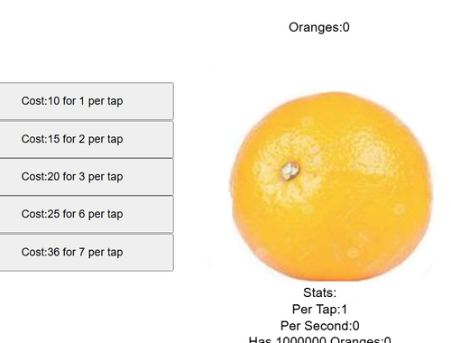 Jogo Clicker de frutas laranja  online