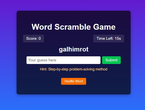 Jogo Desafio do jogo Word Scramble  online