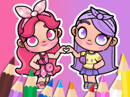 Jogo Livro para colorir: melhor amiga no mundo Avatar  online