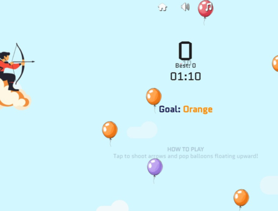 Jogo Desafio do Arqueiro de Balão  online