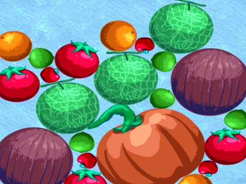 Jogo Mesclagem de frutas de colheita  online