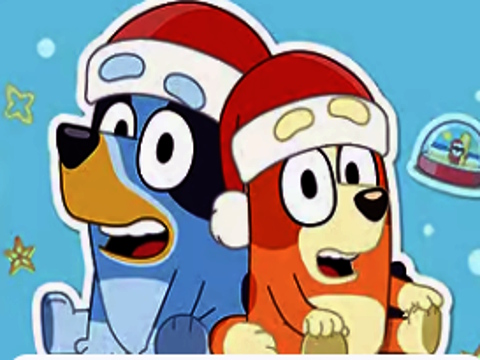 Jogo Quebra-cabeça de Natal Bluey  online