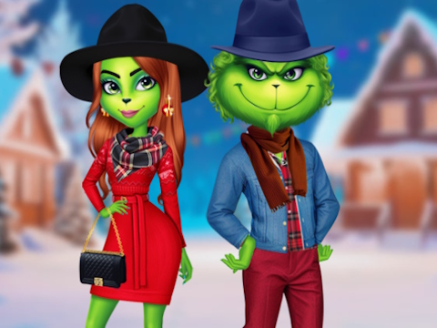 Jogo Vestido de férias do casal Grinch  online