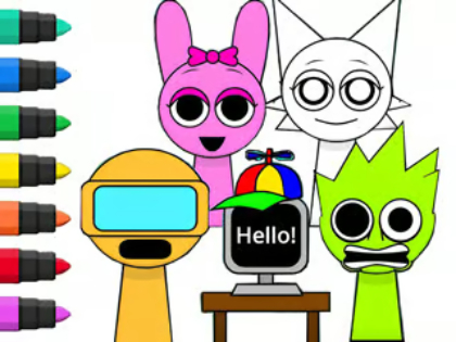 Jogo Livro para colorir: Sprunki Incredibox  online