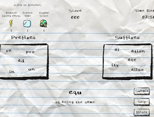 Jogo Quebra de palavras  online