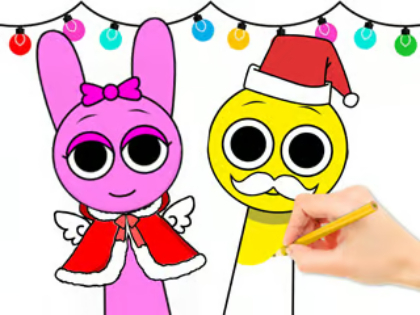 Jogo Livro para colorir: Natal Sprunki  online