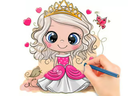Jogo Livro para colorir: Princesa Boneca Chibi  online
