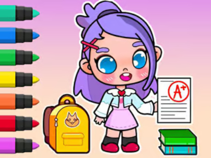 Jogo Livro para colorir: Avatar do dia escolar  online