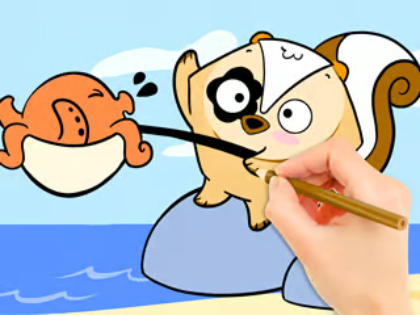 Jogo Livro para colorir: surpresa de pesca  online