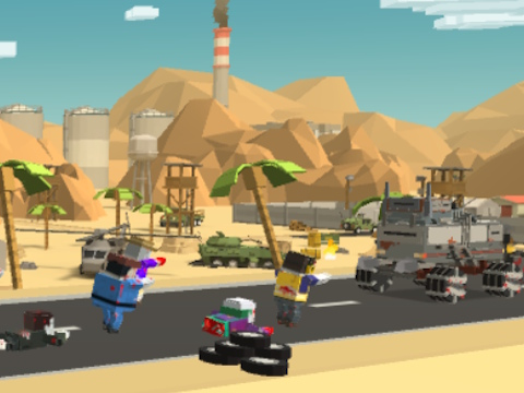 Jogo Sobrevivência de Pixel Zombie Derby  online