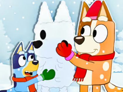 Jogo Quebra-cabeça: Boneco de neve de Natal Bluey  online