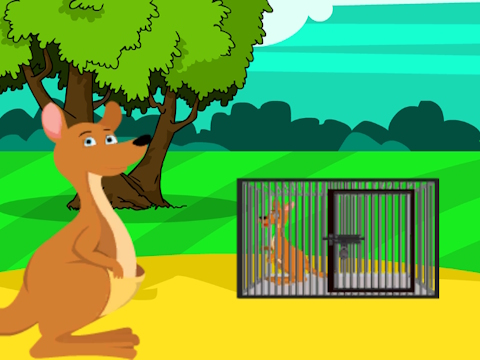 Jogo Bebê canguru vermelho resgatado da gaiola  online