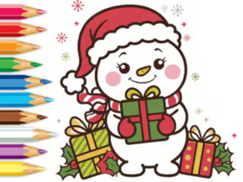 Jogo Livro para colorir: entrega surpresa de Natal  online