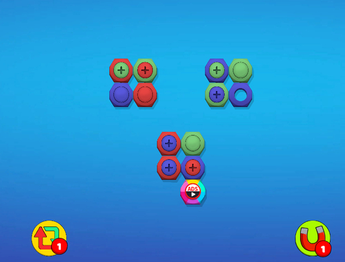Jogo Porcas e parafusos coloridos  online