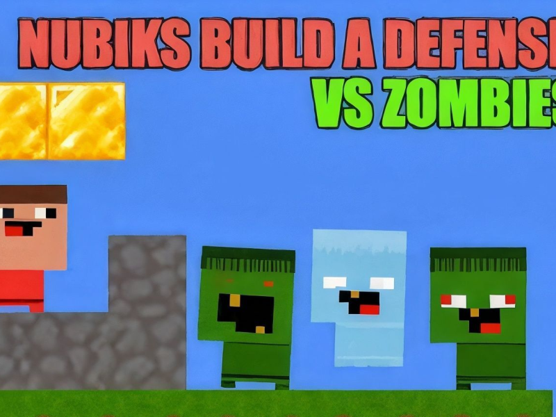 Jogo Nubiks constroem uma defesa contra zumbis  online