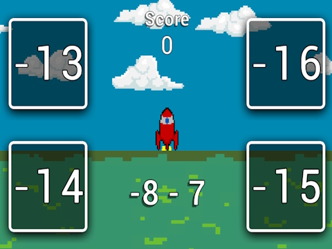 Jogo Matemática de foguete  online