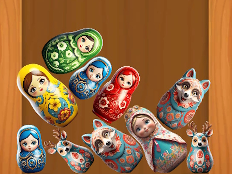 Jogo Mesclar Matreshki  online