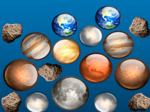Jogo Mesclar o espaço dos planetas!  online