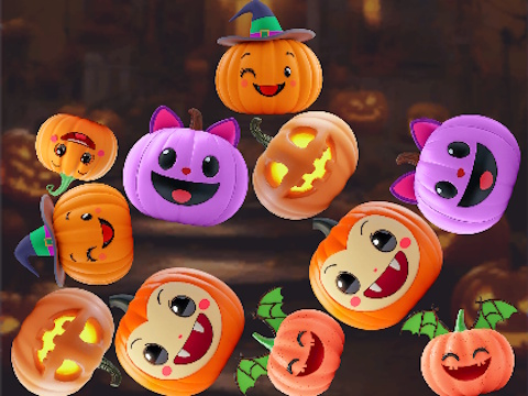 Jogo Mesclar Connect Pumpkins: Halloween!  online