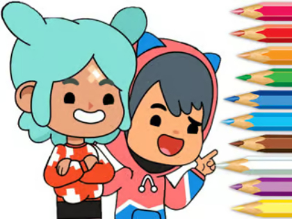 Jogo Livro para colorir: Toca Boca Friends  online
