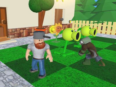 Jogo Plantas vs zumbis 3D  online