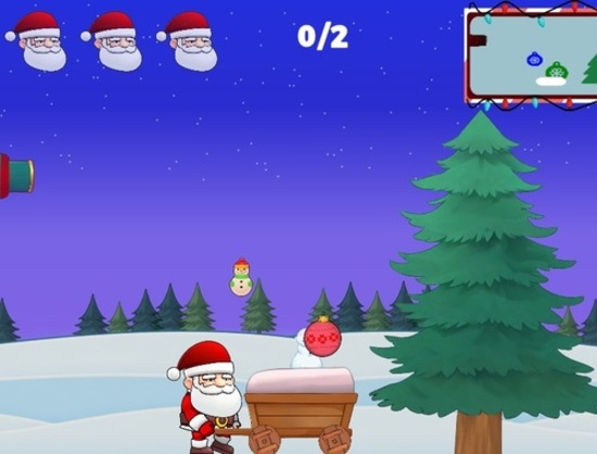 Jogo Papai Noel a magia da decoração de árvores  online