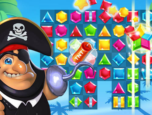 Jogo Piratas combinam com o tesouro perdido  online