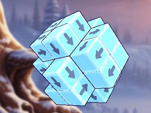Jogo Cubo de Ano Novo em 3D  online