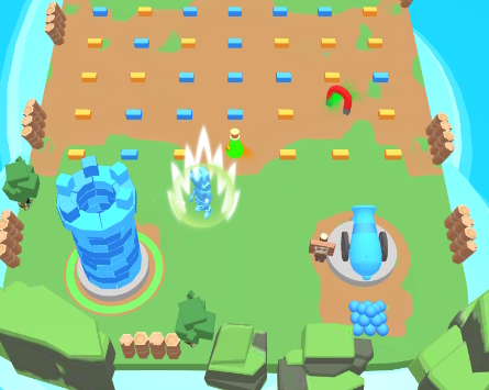 Jogo Clash de torre: colecionar tijolos  online