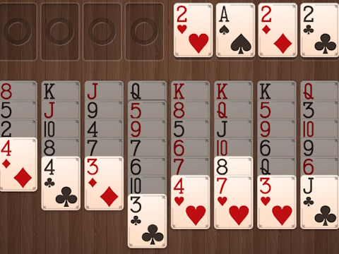 Jogo Wood Freecell online